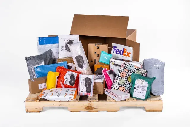 A selection of unopened mystery packages sold by Fundelivered