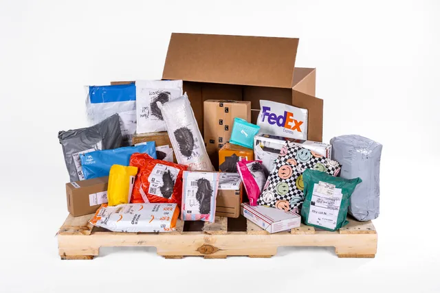 A selection of unopened mystery packages sold by Fundelivered
